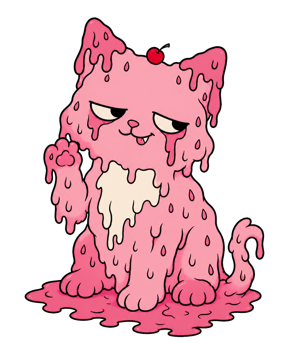 いたずらっぽく溶けたピンクのMELT CAT