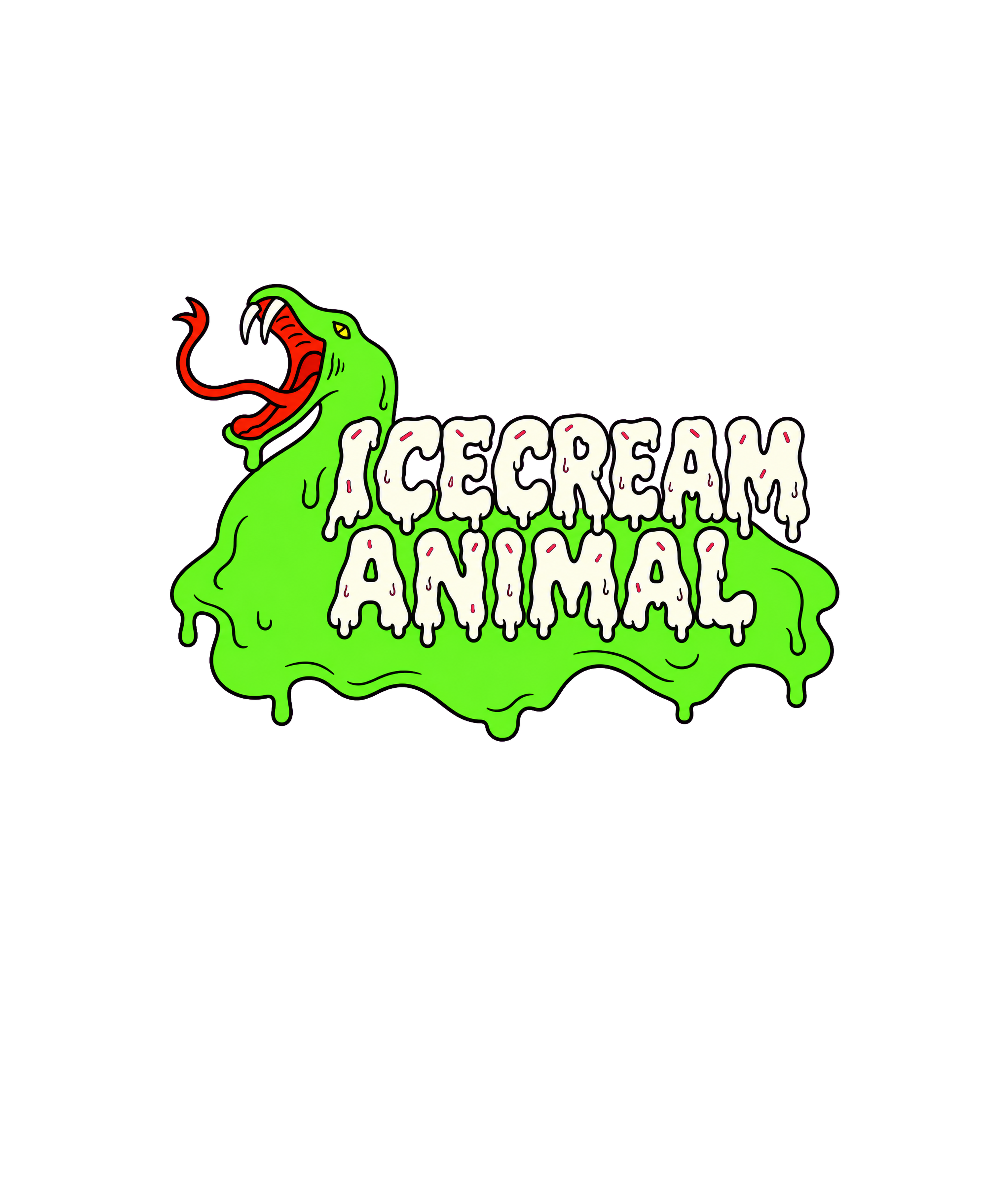 ICECREAM ANIMALのロゴとMELT SNAKE